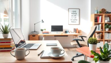 espacio de trabajo organizado y productivo